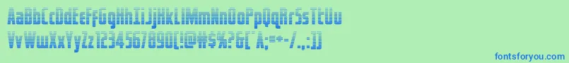 Шрифт captcanaveralgrad – синие шрифты на зелёном фоне