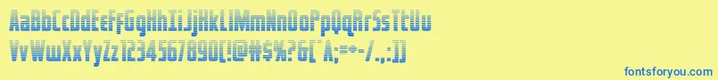 captcanaveralgrad Font – Blue Fonts on Yellow Background