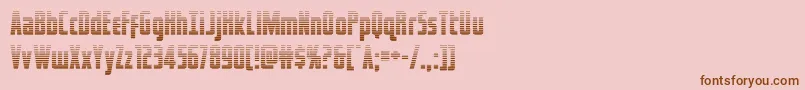 フォントcaptcanaveralgrad – ピンクの背景に茶色のフォント