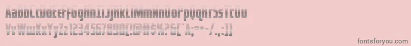 captcanaveralgrad-fontti – harmaat kirjasimet vaaleanpunaisella taustalla