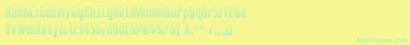 captcanaveralgrad Font – Green Fonts on Yellow Background