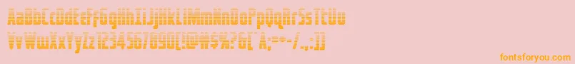 captcanaveralgrad-fontti – oranssit fontit vaaleanpunaisella taustalla