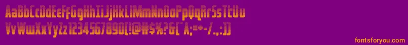 フォントcaptcanaveralgrad – 紫色の背景にオレンジのフォント