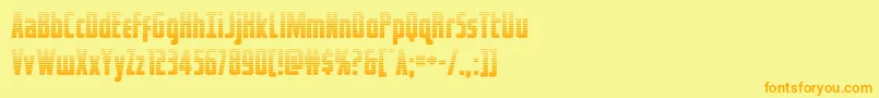 Шрифт captcanaveralgrad – оранжевые шрифты на жёлтом фоне