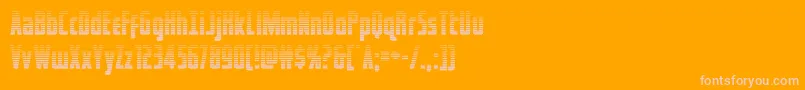 captcanaveralgrad-fontti – vaaleanpunaiset fontit oranssilla taustalla