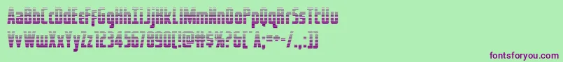 captcanaveralgrad-fontti – violetit fontit vihreällä taustalla
