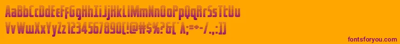 captcanaveralgrad Font – Purple Fonts on Orange Background