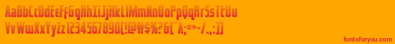 フォントcaptcanaveralgrad – オレンジの背景に赤い文字