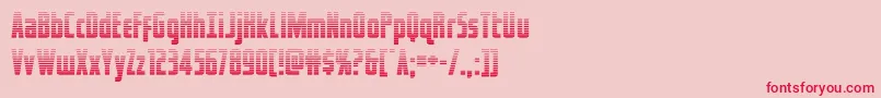 フォントcaptcanaveralgrad – ピンクの背景に赤い文字