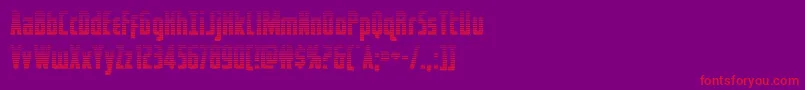 フォントcaptcanaveralgrad – 紫の背景に赤い文字