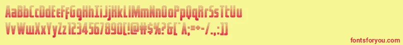 captcanaveralgrad Font – Red Fonts on Yellow Background