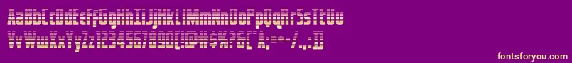 Шрифт captcanaveralgrad – жёлтые шрифты на фиолетовом фоне