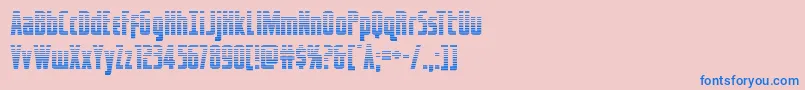 フォントcaptcanaveralgrad – ピンクの背景に青い文字
