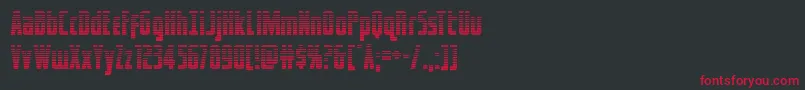 フォントcaptcanaveralgrad – 黒い背景に赤い文字