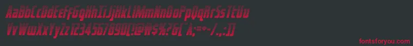 フォントcaptcanaveralgradital – 黒い背景に赤い文字
