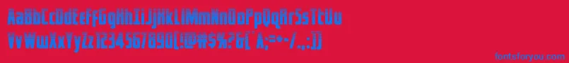 captcanaveralhalf Font – Blue Fonts on Red Background