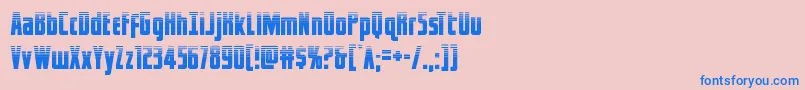 captcanaveralhalf-Schriftart – Blaue Schriften auf rosa Hintergrund