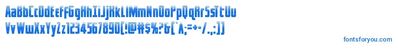 captcanaveralhalf-Schriftart – Blaue Schriften auf weißem Hintergrund