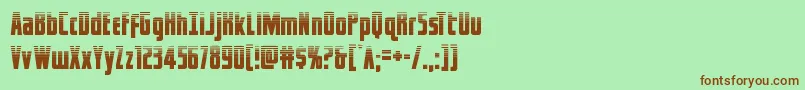 Шрифт captcanaveralhalf – коричневые шрифты на зелёном фоне