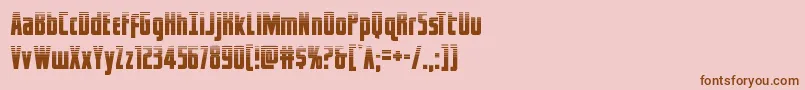 captcanaveralhalf-Schriftart – Braune Schriften auf rosa Hintergrund