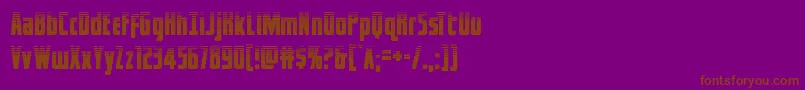 captcanaveralhalf-Schriftart – Braune Schriften auf violettem Hintergrund