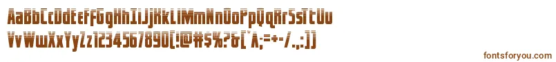 captcanaveralhalf-Schriftart – Braune Schriften auf weißem Hintergrund