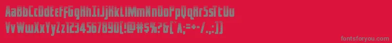 captcanaveralhalf-fontti – harmaat kirjasimet punaisella taustalla
