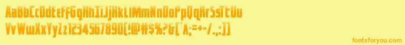 Шрифт captcanaveralhalf – оранжевые шрифты на жёлтом фоне