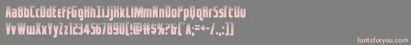 フォントcaptcanaveralhalf – 灰色の背景にピンクのフォント