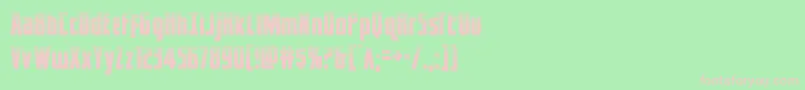 captcanaveralhalf-fontti – vaaleanpunaiset fontit vihreällä taustalla