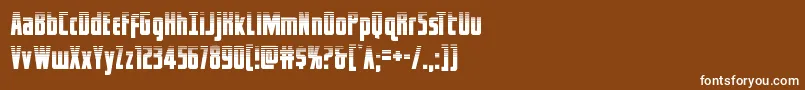 フォントcaptcanaveralhalf – 茶色の背景に白い文字