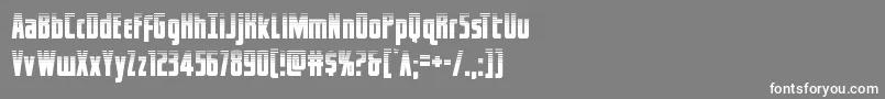 captcanaveralhalf-Schriftart – Weiße Schriften auf grauem Hintergrund
