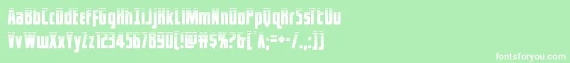 フォントcaptcanaveralhalf – 緑の背景に白い文字