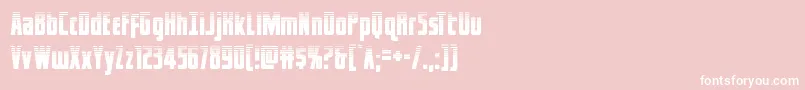 captcanaveralhalf-Schriftart – Weiße Schriften auf rosa Hintergrund