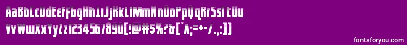 captcanaveralhalf-fontti – valkoiset fontit violetilla taustalla