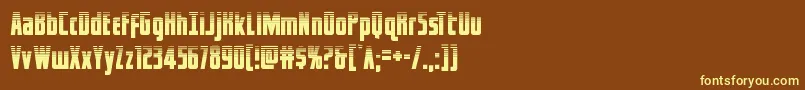 Шрифт captcanaveralhalf – жёлтые шрифты на коричневом фоне