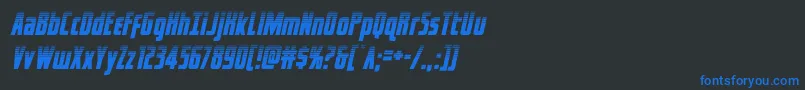 captcanaveralhalfital Font – Blue Fonts on Black Background