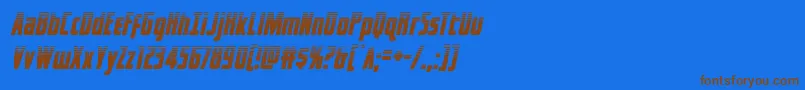 captcanaveralhalfital Font – Brown Fonts on Blue Background