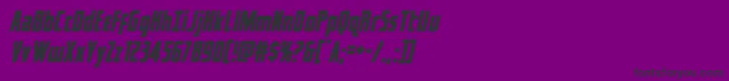 captcanaveralital Font – Black Fonts on Purple Background