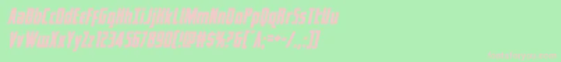 captcanaveralital Font – Pink Fonts on Green Background