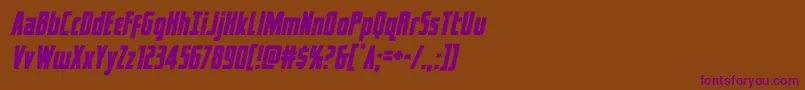 captcanaveralital Font – Purple Fonts on Brown Background