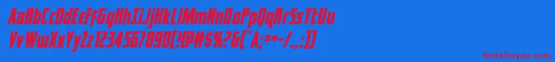 captcanaveralital Font – Red Fonts on Blue Background