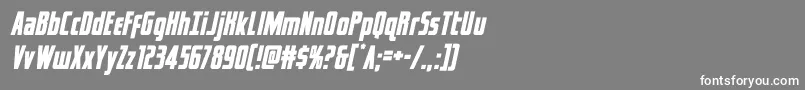 captcanaveralital Font – White Fonts on Gray Background