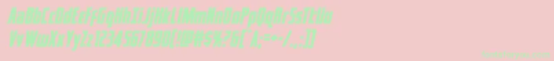 captcanaveralital Font – Green Fonts on Pink Background