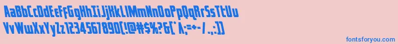 captcanaveralleft Font – Blue Fonts on Pink Background