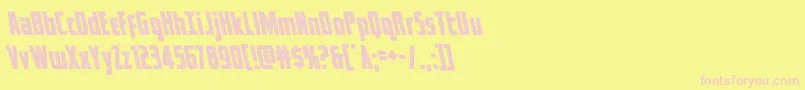 captcanaveralleft Font – Pink Fonts on Yellow Background