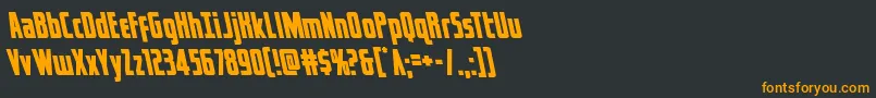 captcanaveralleft Font – Orange Fonts on Black Background