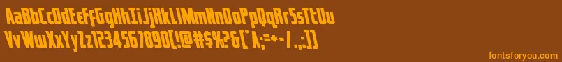 captcanaveralleft Font – Orange Fonts on Brown Background