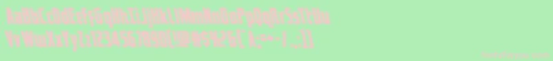 captcanaveralleft-fontti – vaaleanpunaiset fontit vihreällä taustalla