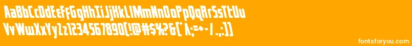 captcanaveralleft Font – White Fonts on Orange Background